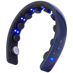 Upgraded H2 Electric Scalp Massager for Head Massage, Hair Growth & Regrowth with Heating- 10 Vibrating Contacts, Laser Therapy, Phototherapy, for Hair Growth and Deep Relaxation, Stress Relief, & Hair Stimulation- Hairband Design, Blue