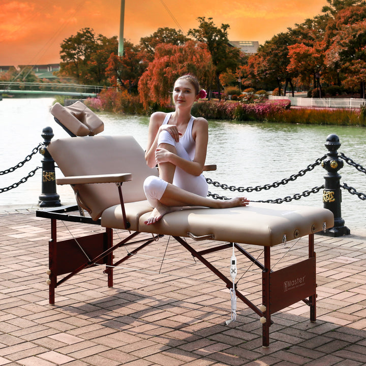 Master Massage 70cm DEL RAY SALON Portable Massage Table Package with Therma-Top - A must have luxury table for all the therapist!