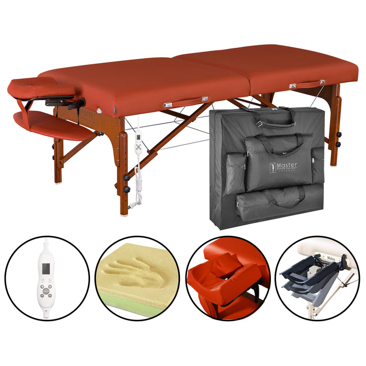 Master Massage Santana 70cm massage table, with or without thermal-top.