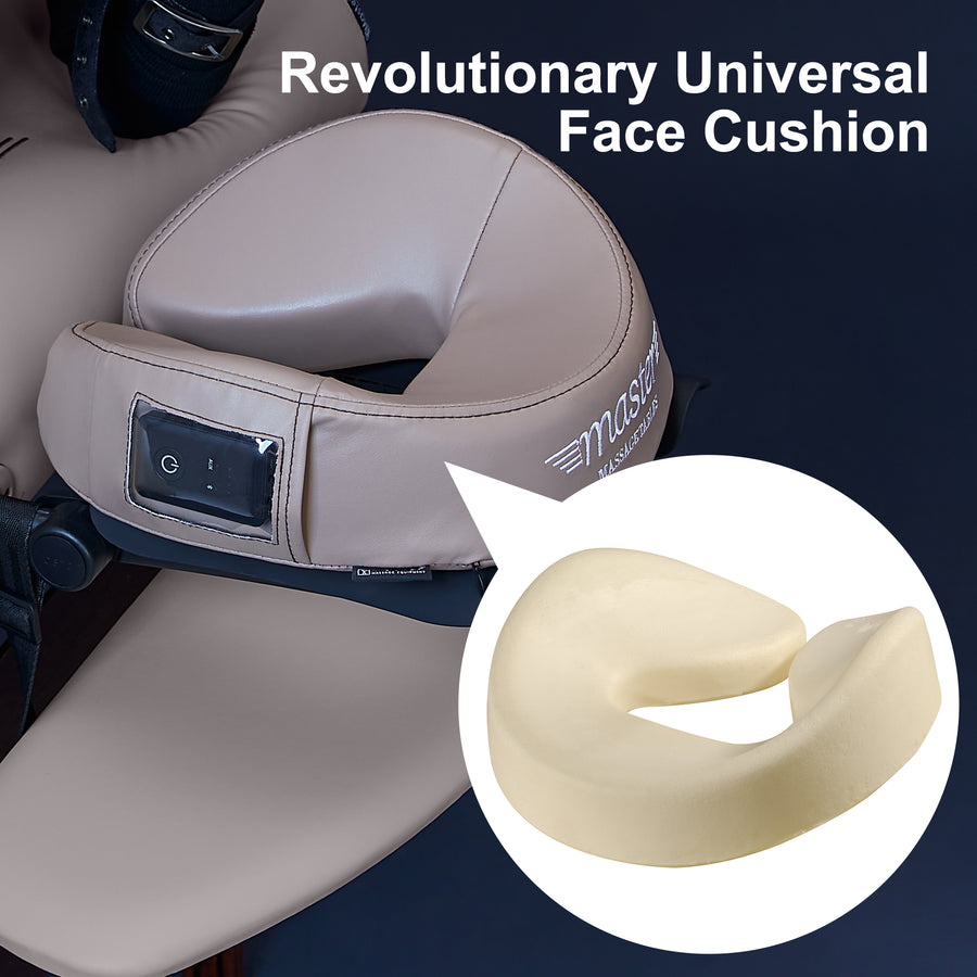 Music Master Crescent Round High Fidelity Sound Face Cradle Cushion- Bluetooth Massage Pillow-Music Headrest Cushion Pad Musical Neck Support for Massage Tables. Otter Colour