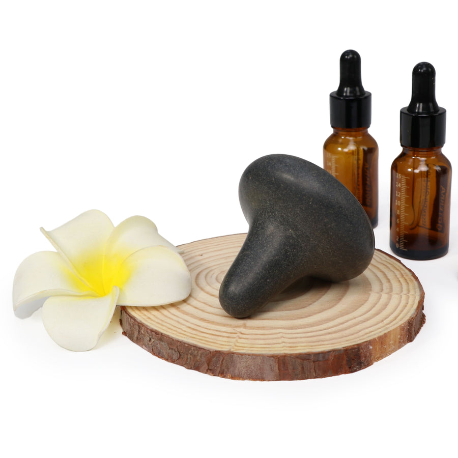 Master Massage Mushroom Shape Balsalt Hot Massage Stone Trigger Presser Point 1 Piece(F6.4 x 6.4cm)