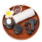 Master Massage 40 pcs Body Massage Hot Stone Set, 100% Basalt Rocks, with Bamboo Box