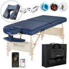 Master Massage 76cm CORONADO LX Portable Massage Table Package with 7.6cm Thick Cushion of Foam for Maximum Comfort! (Royal Blue Color) with Galaxy Lighting System