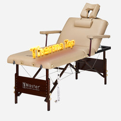 Master Massage 71cm DEL RAY SALON Portable Massage Table Package with Therma-Top - Adjustable Heating System and Back Rest