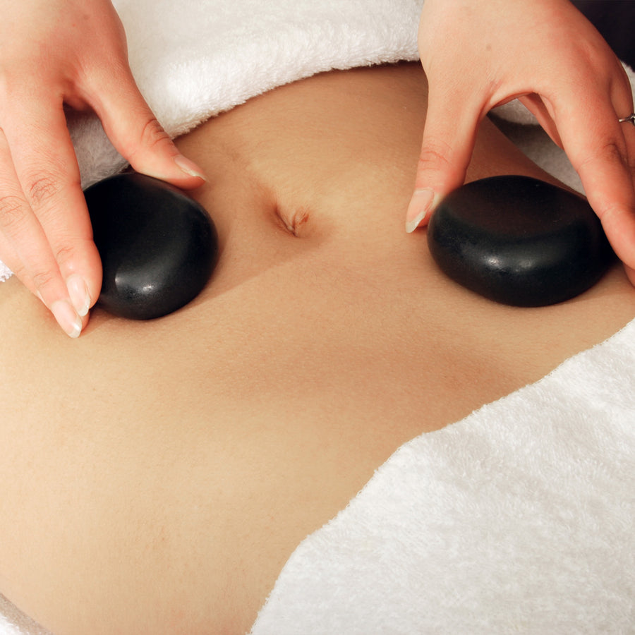 Master Massage Large Flat Ovular Basalt Hot  Stone Massage 8 piece Pack 7.6 x 5.6 x 2.8cm Rock