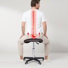 Master Massage Ergonomic Swivel Saddle Stool, Posture Chair with a Durable Pneumatic Hydraulic Lift