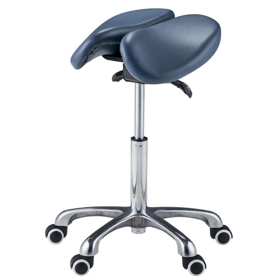 Master Massage Berkeley Ergonomic Split Seat Style Saddle Stool Royal Blue