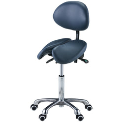 Master Massage Berkeley Ergonomic Split Seat Style Backrest Saddle Stool with Two Tilting option Royal Blue
