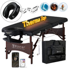 Master Massage 71cm Roma Portable Massage Table Package with THERMA-TOP - Built-In Adjustable Heating System for Extreme Comfort! (Black)
