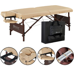 Master Massage 71cm DEL RAY Portable Massage Table Package with heating function, perfect for spa, salon, massage, therapy purposes
