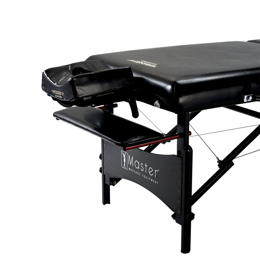 Master Massage 76cm GALAXY Portable Massage Table Package with a Sophisticated Black on Black Color with Galaxy Lighting System