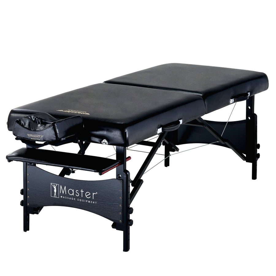 Master Massage 76cm GALAXY Portable Massage Table Package with a Sophisticated Black on Black Color with Galaxy Lighting System