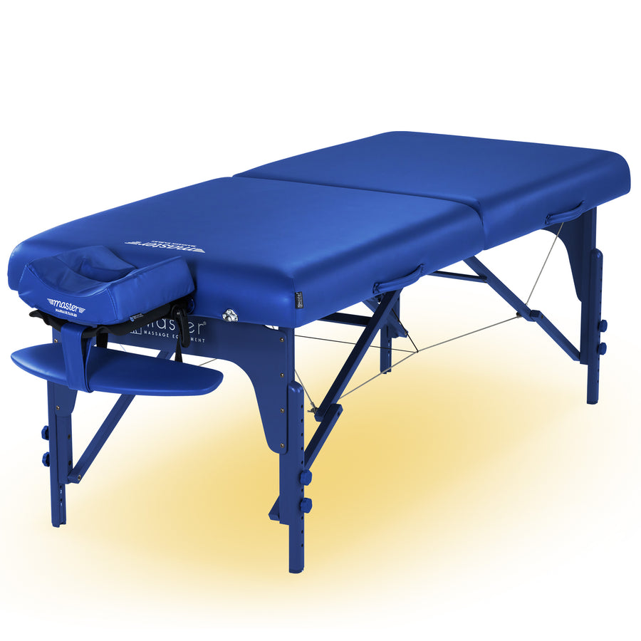 Master Massage 71cm Montclair Memory Foam Pro Portable Massage Table Package with Reiki - Imperial Blue