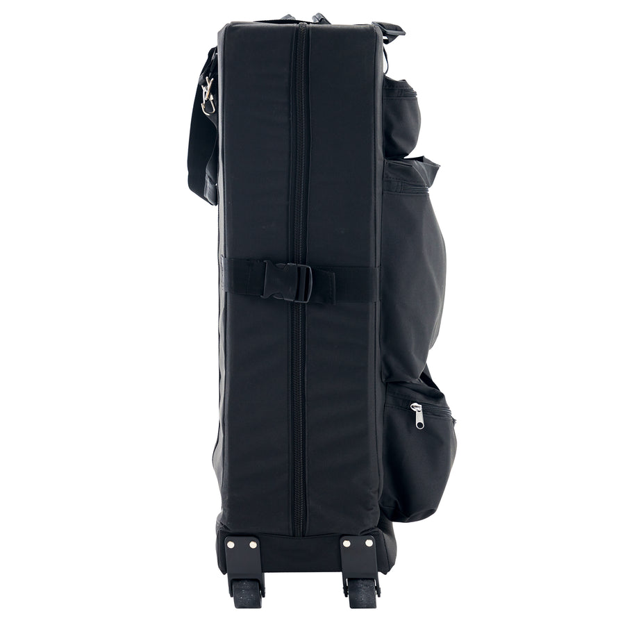 Master Massage Universal Size Wheeled Massage Table Carry Case with Wheels, Oversized Carrying Bag for Foldable Massage Bed with Castors-Fits 68cm to 81cm Width Folding Massage Table- Black.