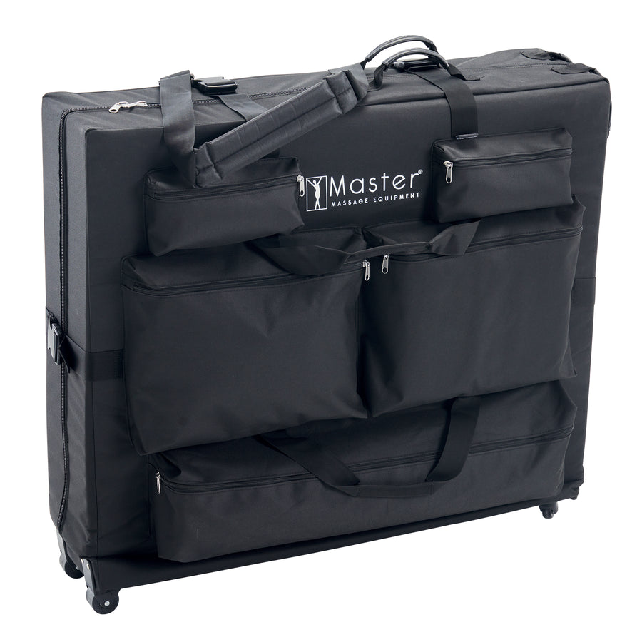 Master Massage Universal Size Wheeled Massage Table Carry Case with Wheels, Oversized Carrying Bag for Foldable Massage Bed with Castors-Fits 68cm to 81cm Width Folding Massage Table- Black.