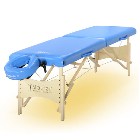 Master Massage 71cm Skyline Portable Massage & Exercise Table Essential Package, Marina Blue Color with Galaxy Lighting System