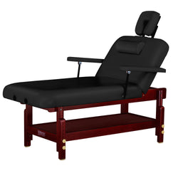 Master Massage 79cm MEMORY FOAM MONTCLAIR Stationary Massage Table Package with Lift Back (Black Color )