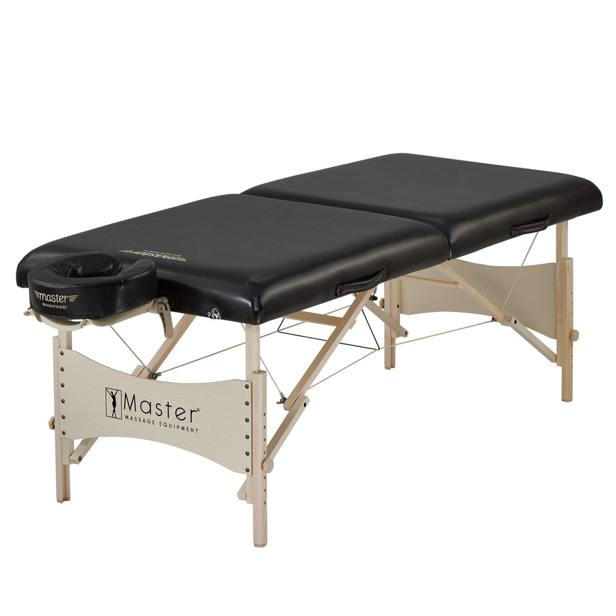 Master Massage 70cm Balboa Portable Massage & Exercise Table Package, Black Luster with Galaxy Lighting System