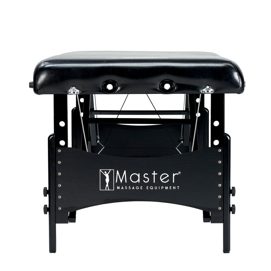 Master Massage 76cm GALAXY Portable Massage Table Package with a Sophisticated Black on Black Color