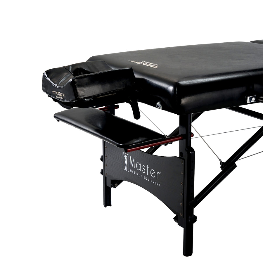 Master Massage 76cm GALAXY Portable Massage Table Package with a Sophisticated Black on Black Color
