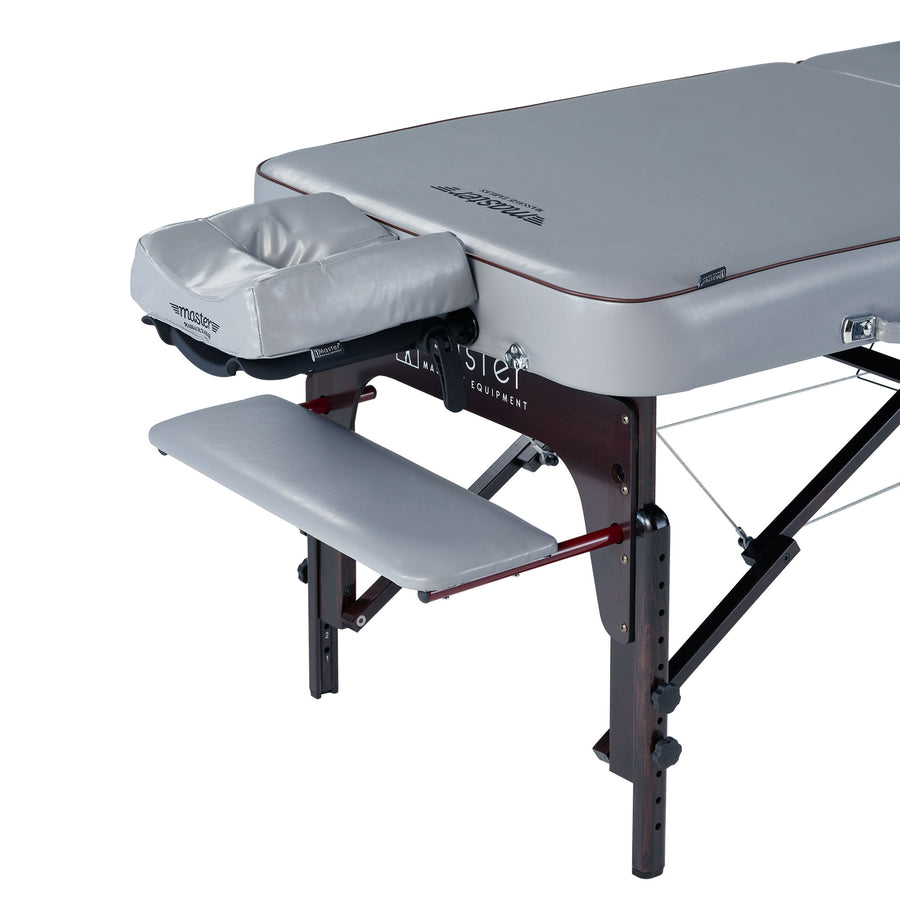 Master Massage 71cm Memory Foam Montour Portable Massage Table Package, Dove Grey with Galaxy Lighting System
