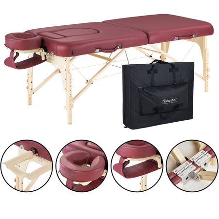 Master Massage 76cm Eva Pregnancy Portable Massage Couch Beauty Bed, Burgundy Color