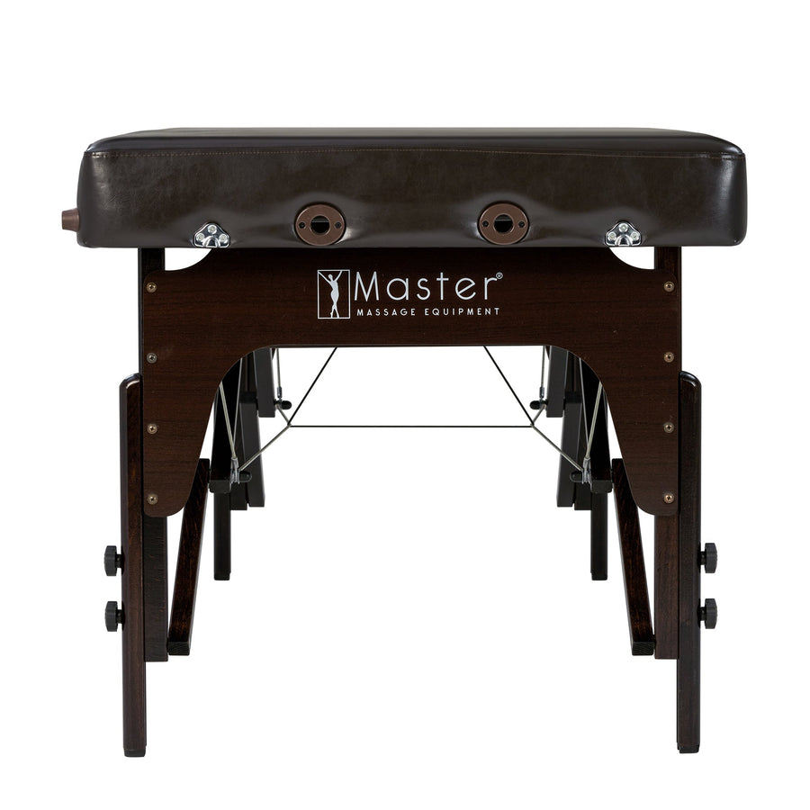 Master Massage 79cm SUPREME Pro Portable Massage Table Package with MEMORY FOAM Layer, Reiki Panels, & Face Port! (Chocolate Color) with Galaxy Lighting System